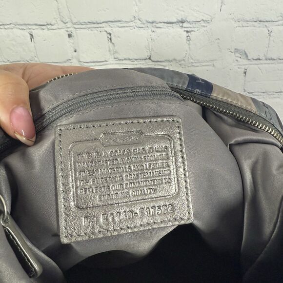 Coach Alexandra Blue Sateen Snaphead Print Large Shoulder Crossbody Logo Bag - Picture 4 of 16